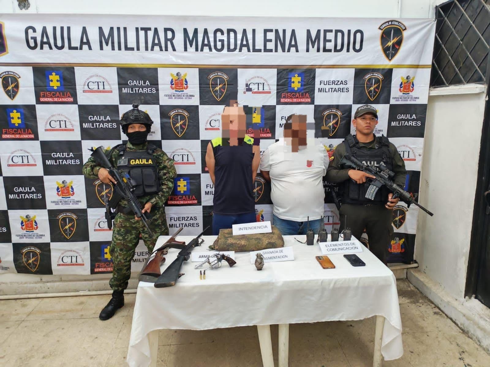 Capturan a alias Yogui y Rolo, señalados coordinadores logísticos del Clan del Golfo en el sur del Cesar