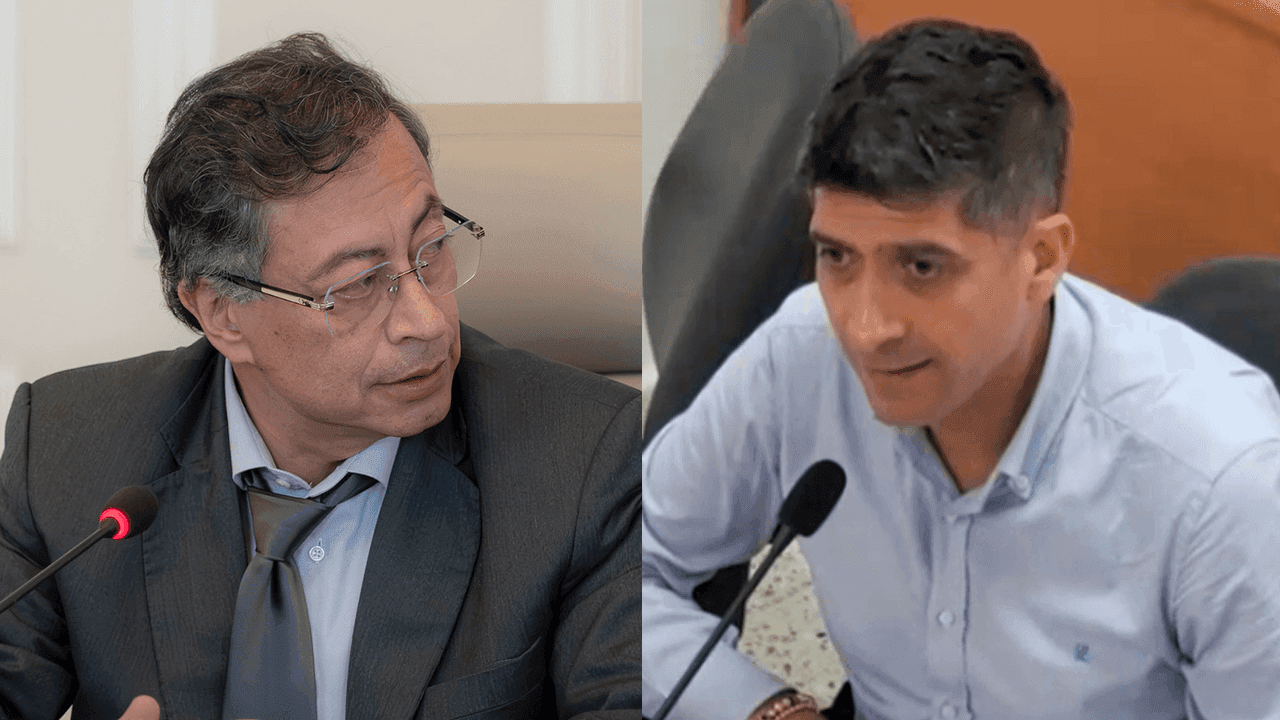 Mario Burgos y Gustavo Petro