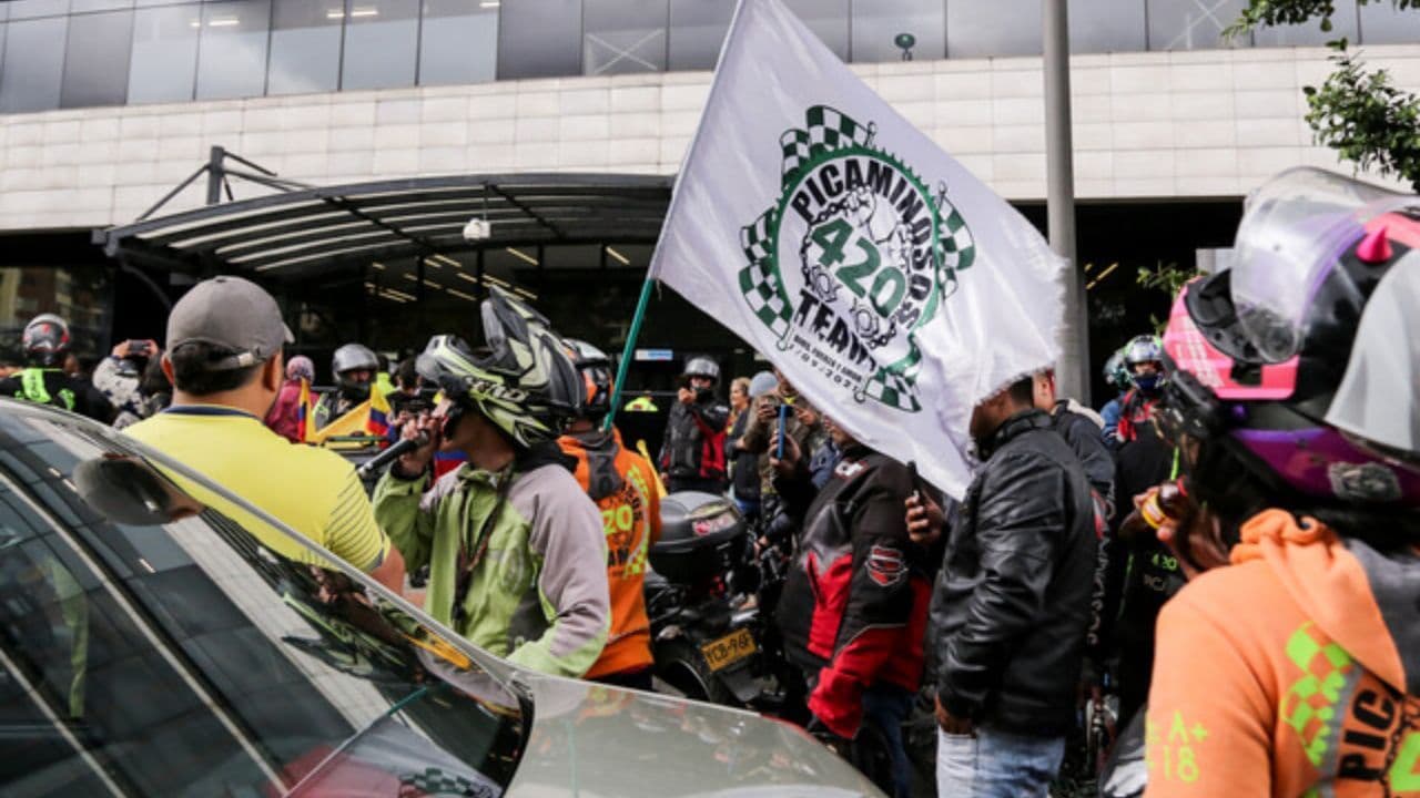 Protestas de motocilistas en Bogotá