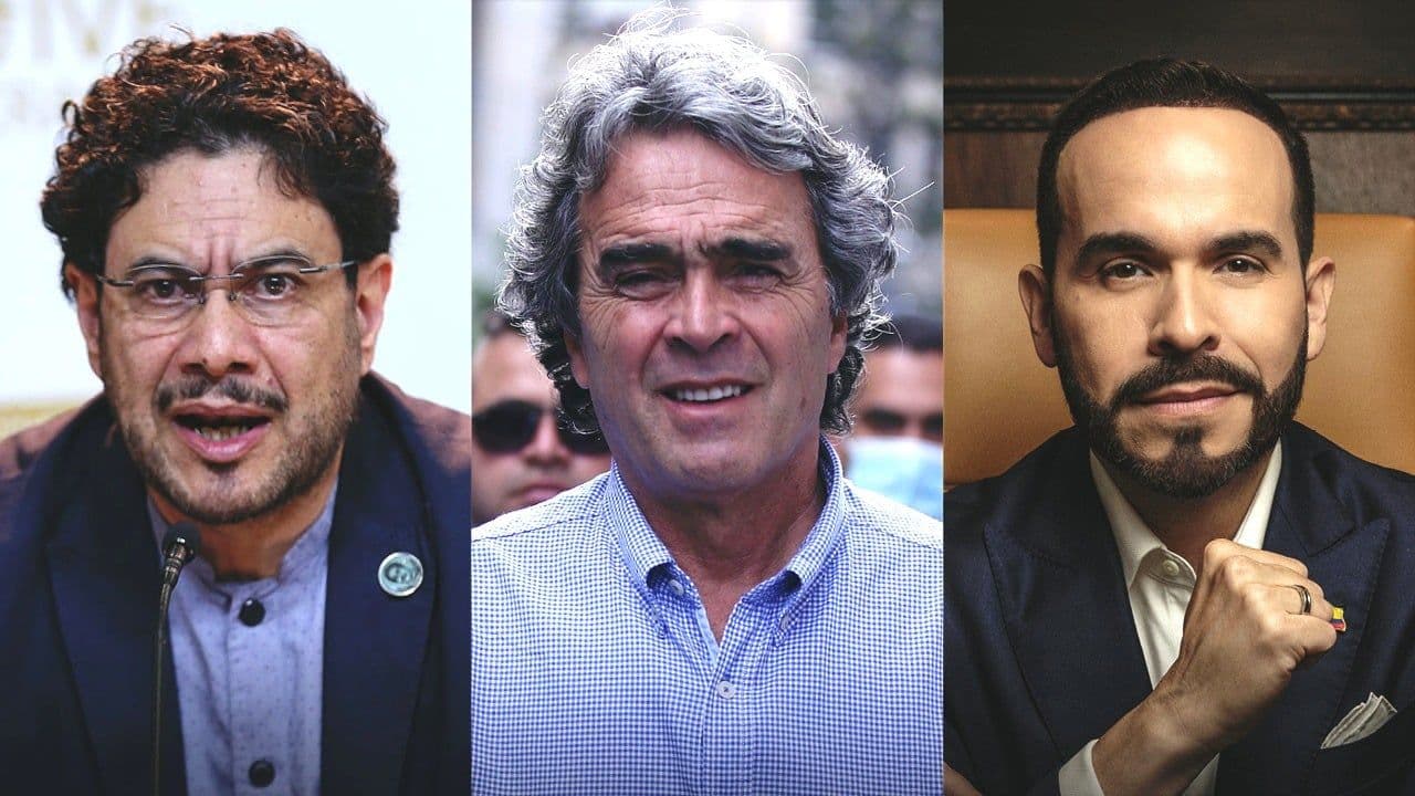 Iván Cepeda, Sergio Fajardo, Abelardo de la Espriella, candidatos presidenciales.
