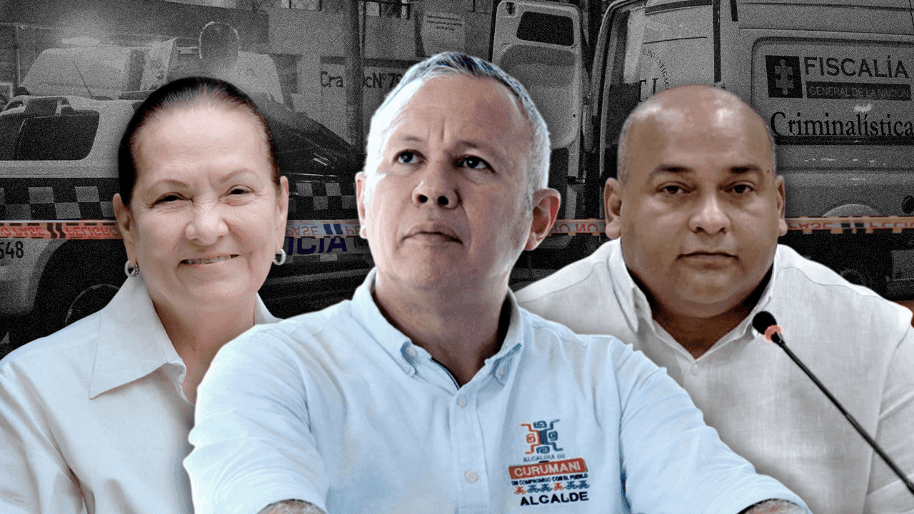 Henry Chacón, posible nuevo contralor del Cesar, junto a Cielo Gnecco y Popo Barros Gnecco. Composición Kim Vega.