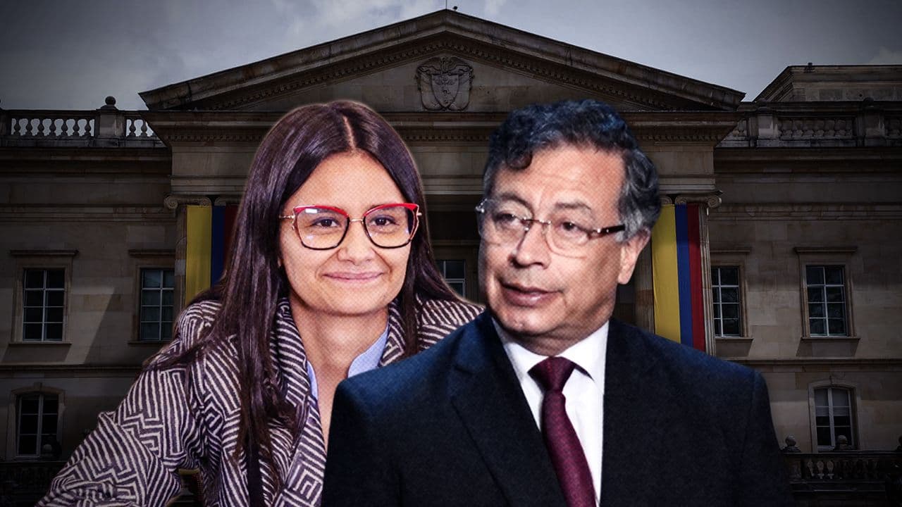 Angie Rodríguez y Gustavo Petro