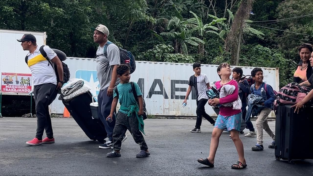 Migrantes en el Darien.