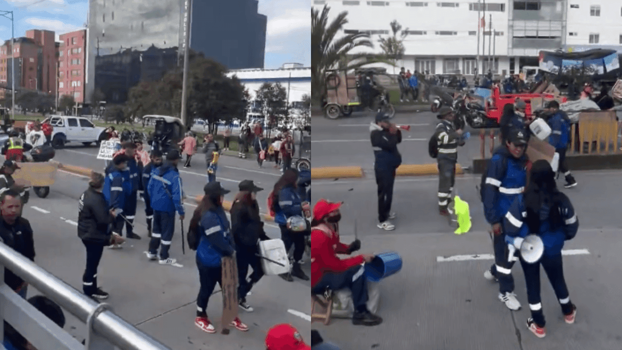 Protestas de recicladores en Bogotá