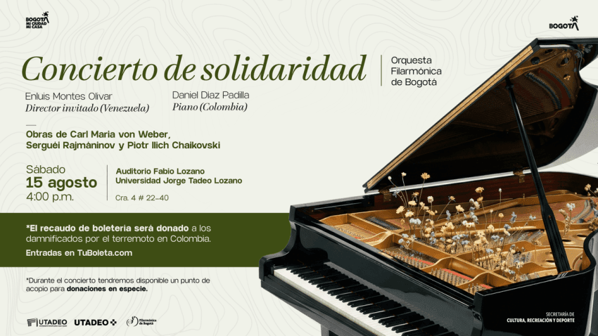La Filarmónica de Bogotá ofrecerá un concierto con el fin de reunir fondos para las víctimas del terremoto