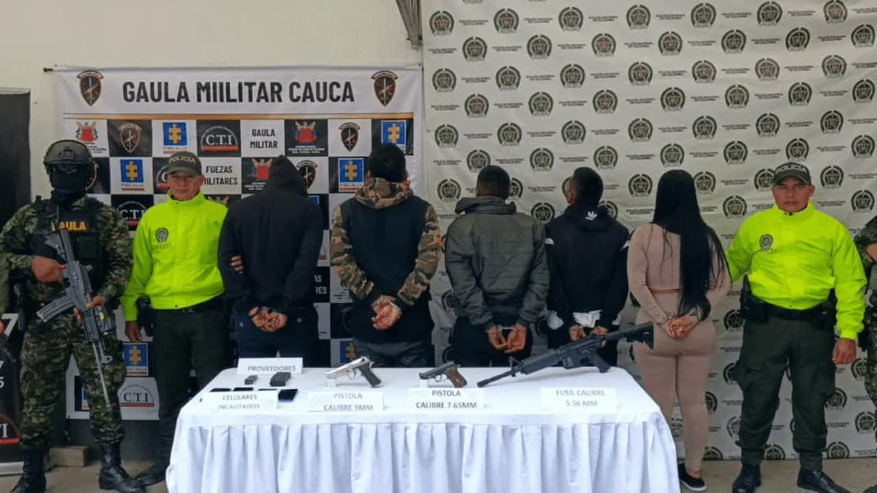 Capturan a cinco personas en Popayán acusadas de afectar la seguridad en la vía Panamericana