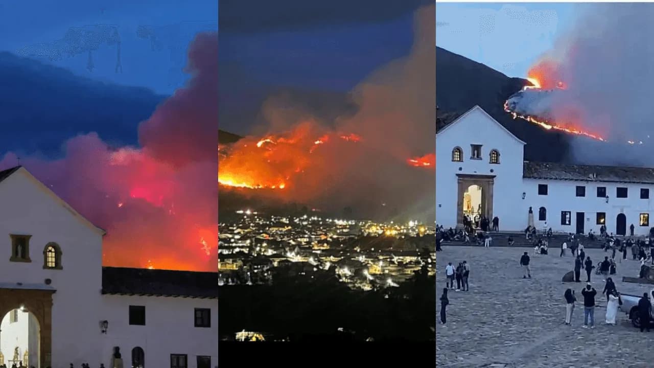 Graves incendios en Villa de Leyva: las llamas se reactivaron pese al 50 por ciento de control reportado