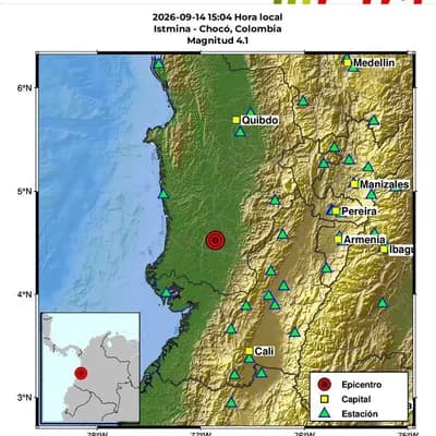 Chocó registró tres sismos en seis minutos la tarde de este lunes