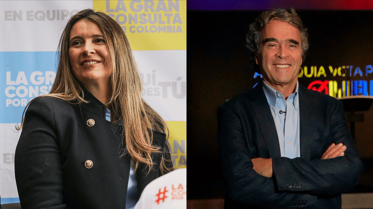 Paloma Valencia, candidata presidencial, del Centro Democrático, y Sergio Fajardo, candidato presidencial de Dignidad y Compromiso | Crédito: Colprensa
