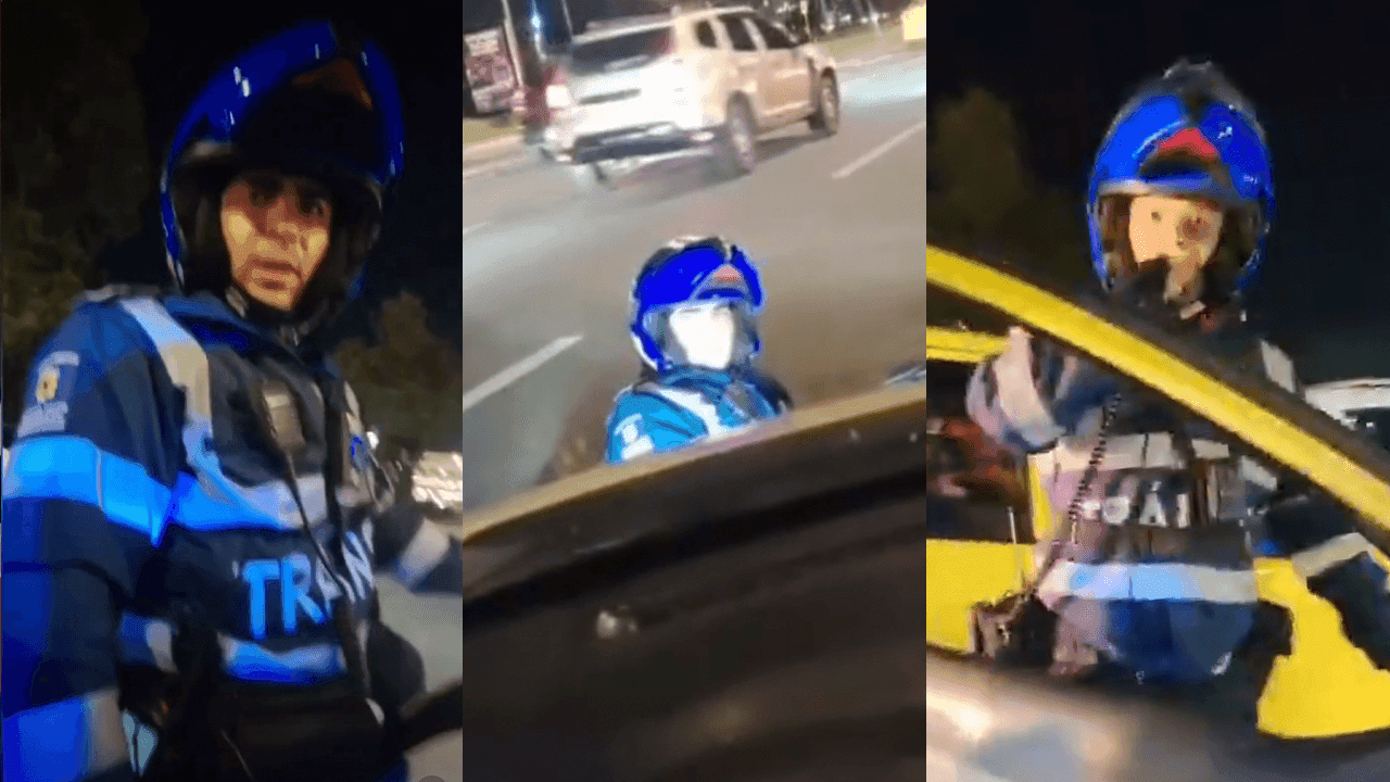 Taxista con discapacidad arrolló a agente de tránsito tras discusión por un comparendo: “No me puedo bajar”