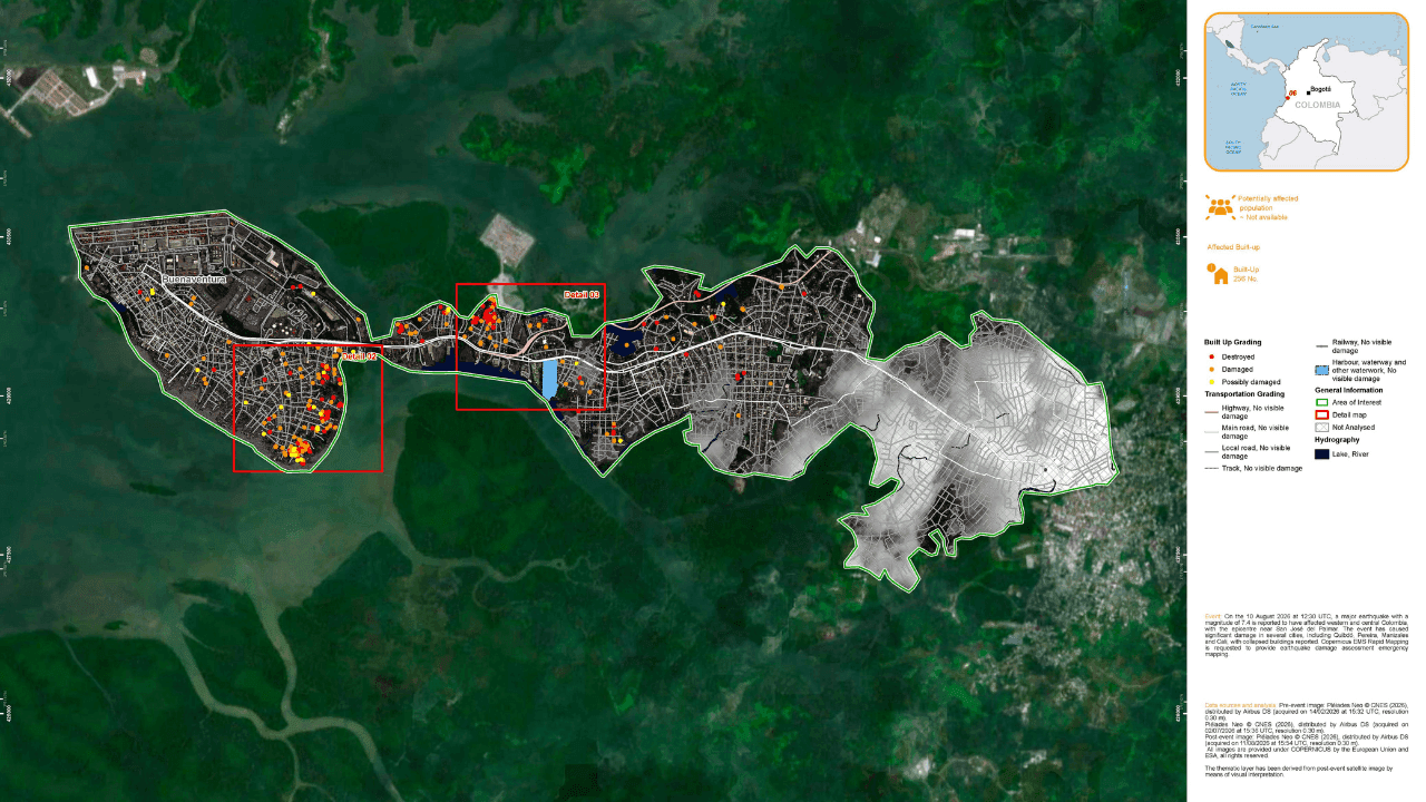 Cómo está usando la UNGRD la tecnología satelital para evaluar daños del terremoto en el país