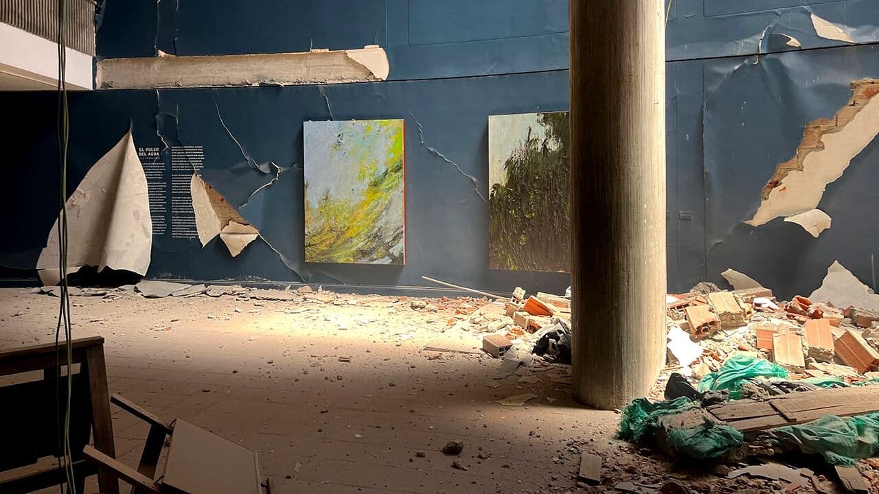 Museo de Arte de Pereira tras el terremoto de 7,4 del 10 de agosto. Créditos: Museo de Arte de Pereira Museo de Arte de Pereira tras el terremoto de 7,4 del 10 de agosto. Créditos: Museo de Arte de Pereira