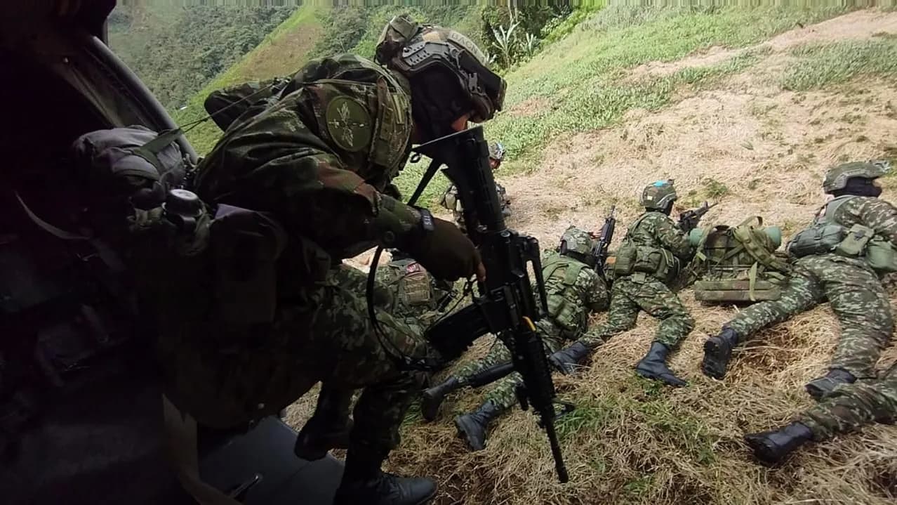 En zona rural de Cajibio, Cauca se realiza una operación en contra de las disidencias de las Farc. Foto: Ejército Nacional. En zona rural de Cajibio, Cauca se realiza una operación en contra de las disidencias de las Farc. Foto: Ejército Nacional.