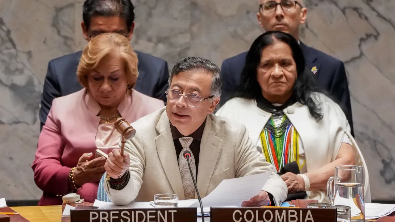 La inteligencia artificial, la migración y la crisis climática marcaron el discurso de Petro en la ONU. Créditos: Colprensa La inteligencia artificial, la migración y la crisis climática marcaron el discurso de Petro en la ONU. Créditos: Colprensa