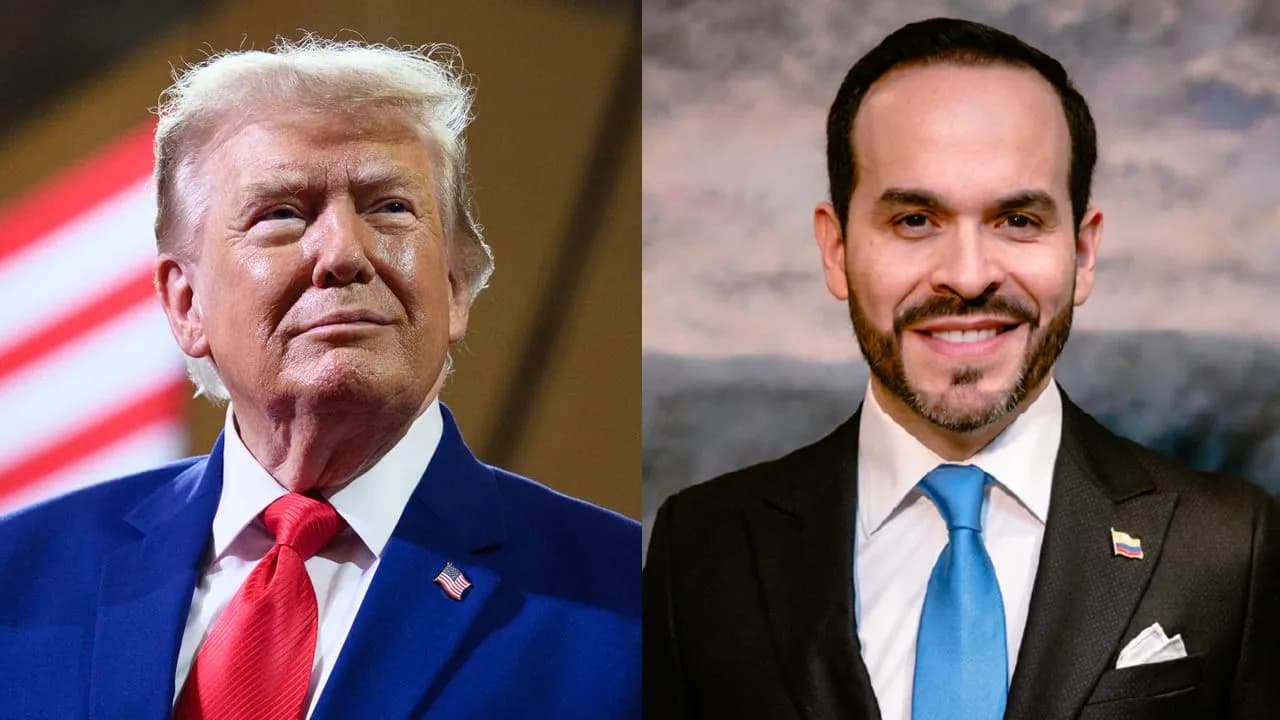 Donald Trump, presidente de Estados Unidos, y Abelardo de la Espriella, mandatario electo de Colombia que asume este viernes 7 de agosto en Cali. Foto: Casa Blanca – Defensores de la Patria. Donald Trump, presidente de Estados Unidos, y Abelardo de la Espriella, mandatario electo de Colombia que asume este viernes 7 de agosto en Cali. Foto: Casa Blanca – Defensores de la Patria.
