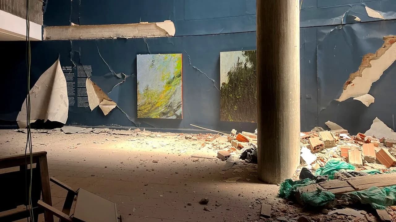 Museo de Arte de Pereira tras el terremoto de 7,4 del 10 de agosto. Créditos: Museo de Arte de Pereira Museo de Arte de Pereira tras el terremoto de 7,4 del 10 de agosto. Créditos: Museo de Arte de Pereira
