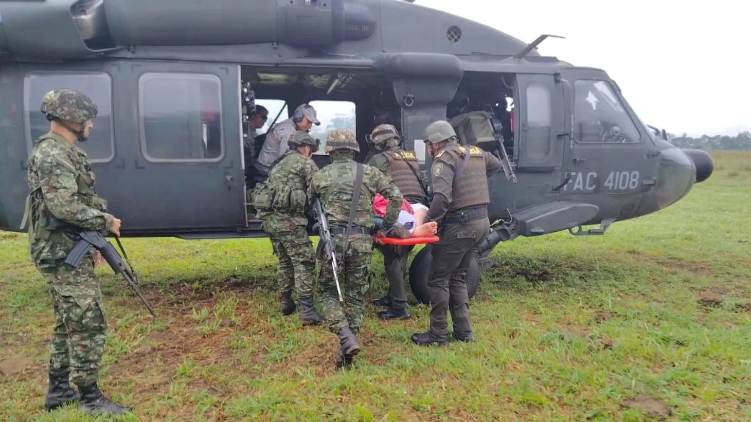 Cuatro soldados resultaron heridos luego de un ataque con drones. Foto: Ejército Nacional. Cuatro soldados resultaron heridos luego de un ataque con drones. Foto: Ejército Nacional.