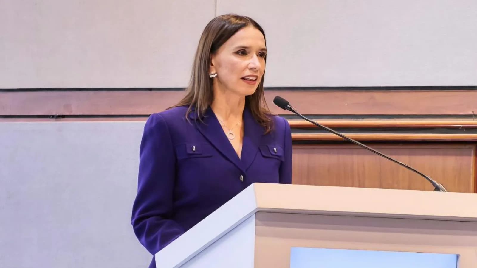 María Consuelo Araújo Castro, en una imagen reciente, durante su posesión como presidenta de la Cámara Colombiana de la Infraestructura. Ahora será la embajadora de Colombia ante Estados Unidos. María Consuelo Araújo Castro, en una imagen reciente, durante su posesión como presidenta de la Cámara Colombiana de la Infraestructura. Ahora será la embajadora de Colombia ante Estados Unidos.