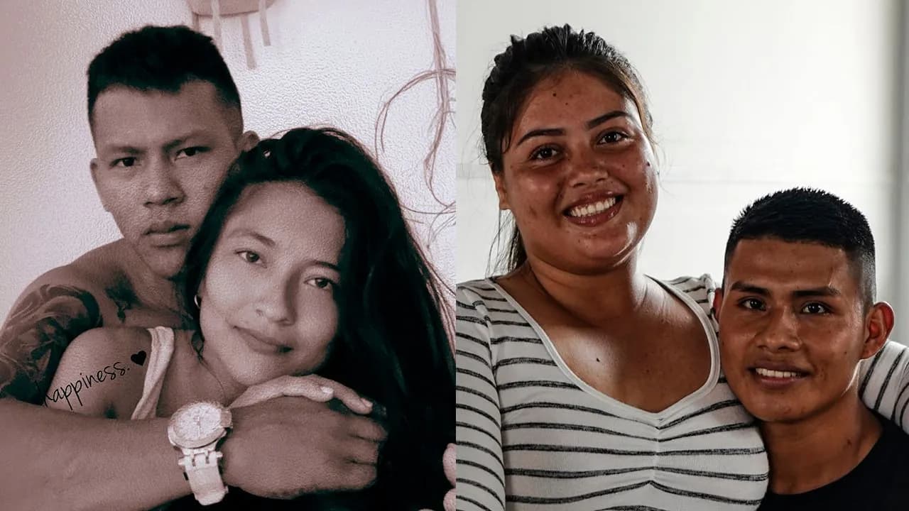 Natalia Briñez y Wilson Cruz, y Tatiana Parra y Jheison Machacurí, parejas de novios y excombatientes de los Comandos de la Frontera, hoy en el Valle del Guamuez. Natalia Briñez y Wilson Cruz, y Tatiana Parra y Jheison Machacurí, parejas de novios y excombatientes de los Comandos de la Frontera, hoy en el Valle del Guamuez.