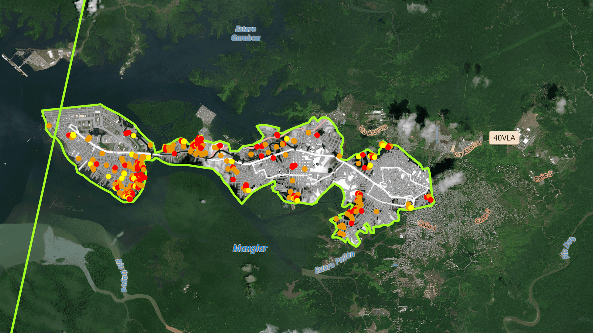 Imagen satelital de Copernicus en Buenaventura tras el terremoto del 10 de agosto Imagen satelital de Copernicus en Buenaventura tras el terremoto del 10 de agosto