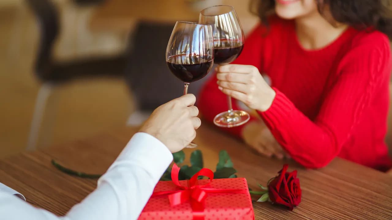 Pareja en San Valentín. Pareja en San Valentín.