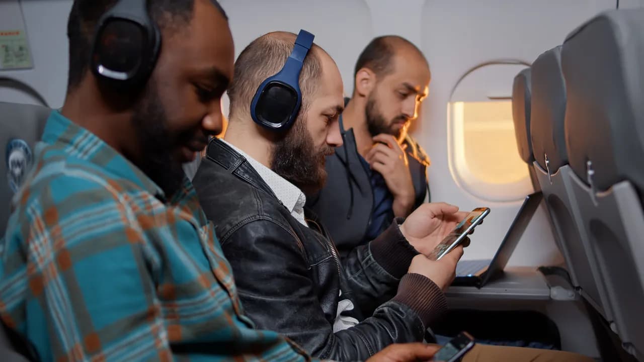 photologuephotos2022-11male-employee-sitting-on-airplane-flight-during-sunset-browsing-internet-on-smartphone-on-plane-work-trip-working-on-mobile-phone-and-flying-with-commercial-airline-handheld-shotjpg photologuephotos2022-11male-employee-sitting-on-airplane-flight-during-sunset-browsing-internet-on-smartphone-on-plane-work-trip-working-on-mobile-phone-and-flying-with-commercial-airline-handheld-shotjpg