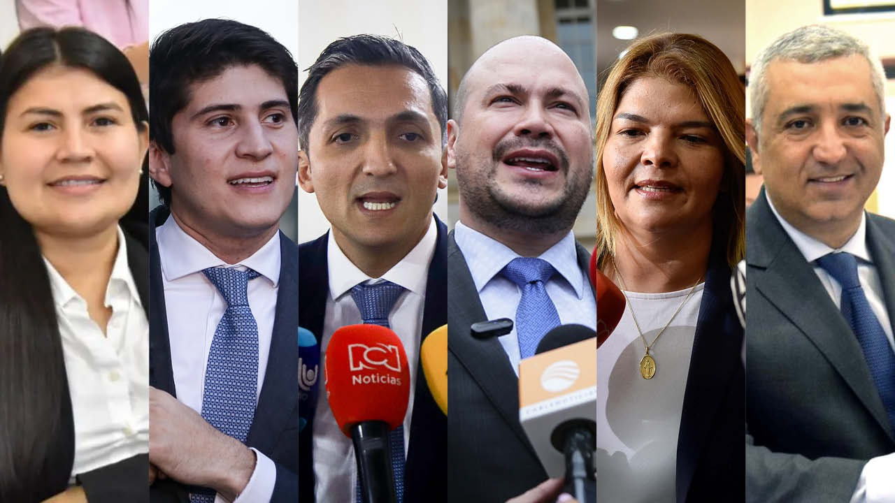 Karen Manrique, Wadith Manzur, Juan Gallo, Liliana Bittar, Julián Peinado y Juan Diego Muñoz.