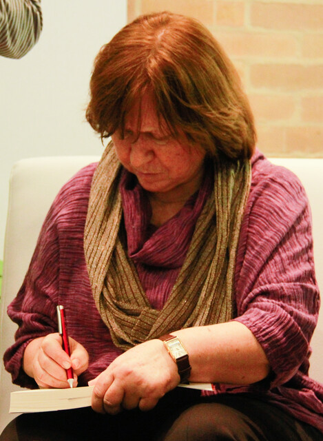 Crédit:Colprensa. Svetlana Alexievich, Premio Nobel de Literatura 2015.
