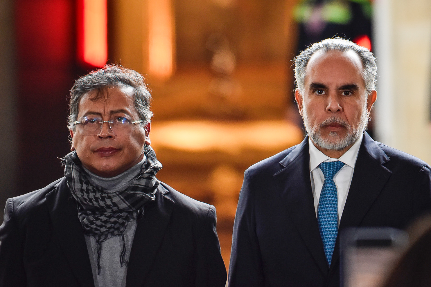 Gustavo Petro, presidente de la República; Armando Benedetti, ministro del Interior. Foto: Presidencia.