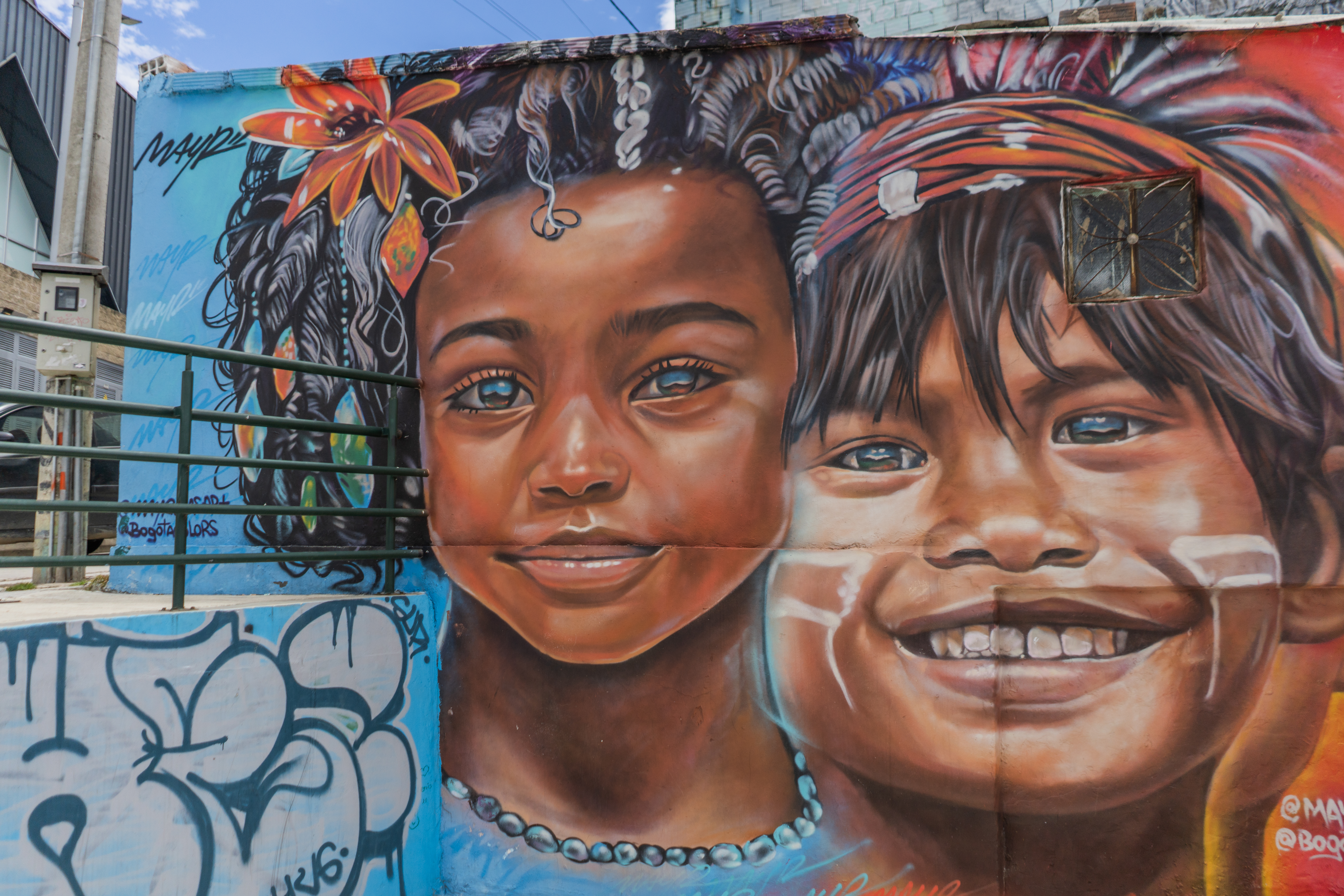 La pintura mural es uno de los atractivos de Mirador del Paraíso.