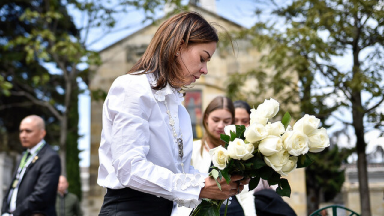 María Claudia Tarazona, viuda del senador Miguel Uribe Turbay. Crédito: Colprensa.