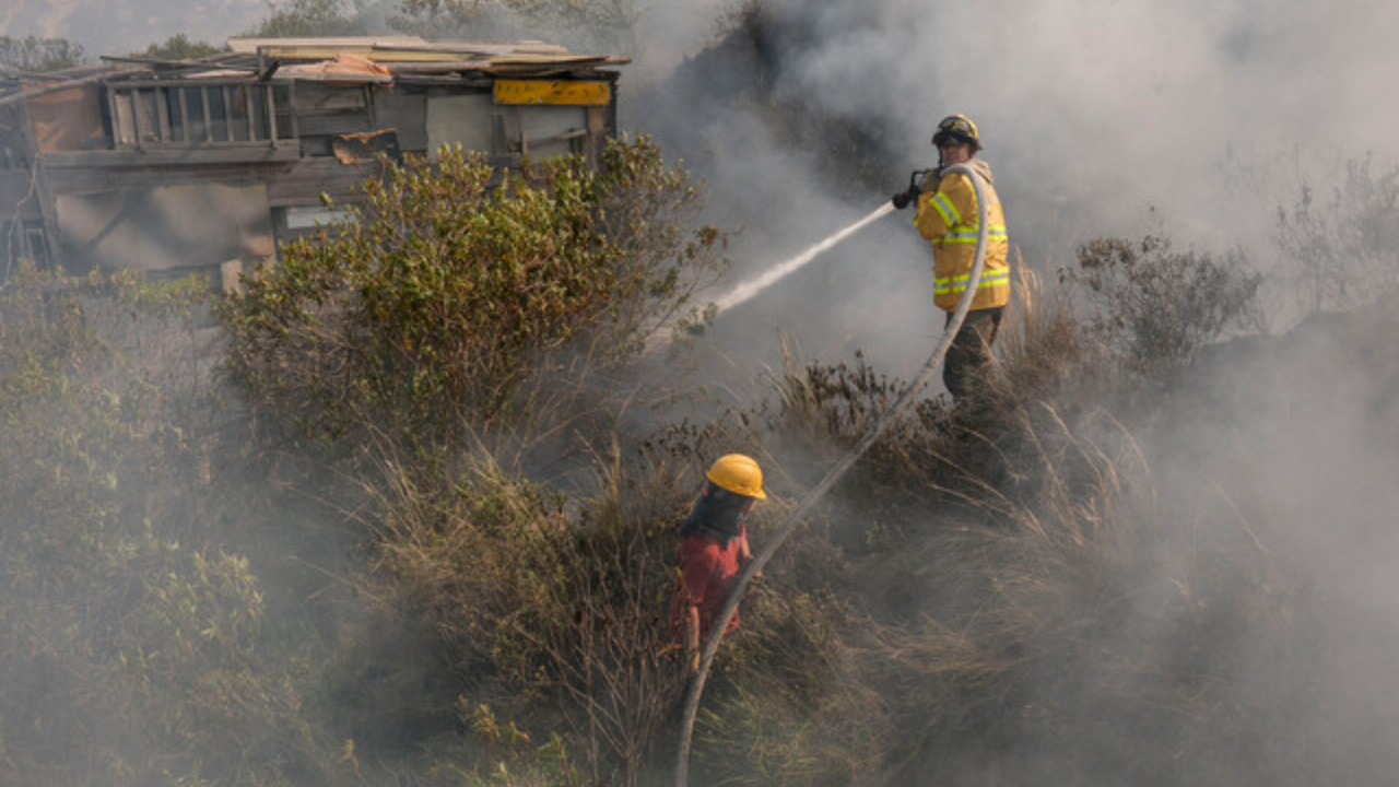 Incendios forestales en Bogotá. Crédito: Colprensa.