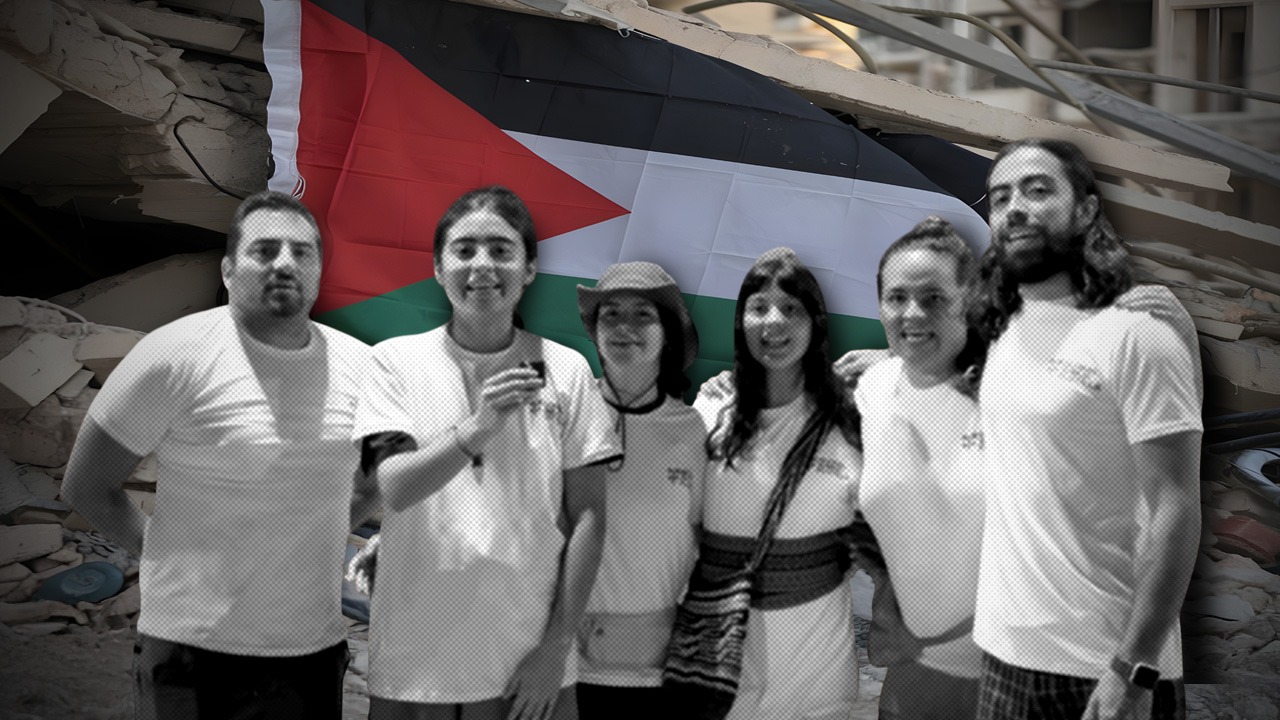 Delegación colombiana que busca enviar ayuda humanitaria a Gaza. Foto: Cortesía.