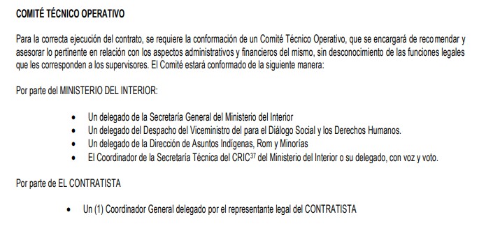 Estudios previos del contrato entre el Ministerio del Interior y el Sueje.