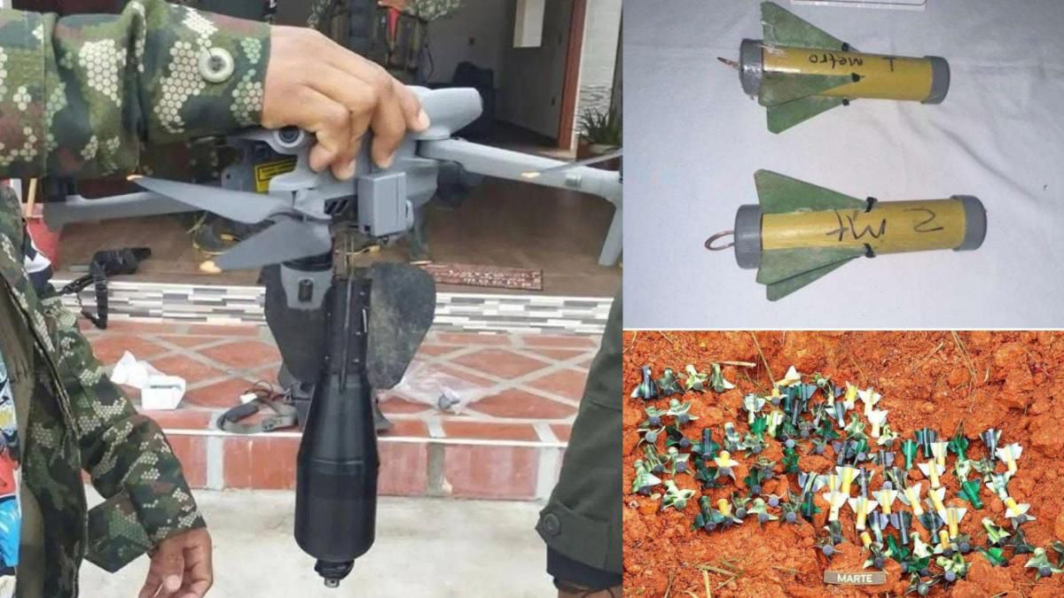 El Ministerio de Defensa ha presentado varias estrategias para contrarestar los ataques que realizan los grupos ilegales con el uso de drones.
Foto: Fuerzas Militares