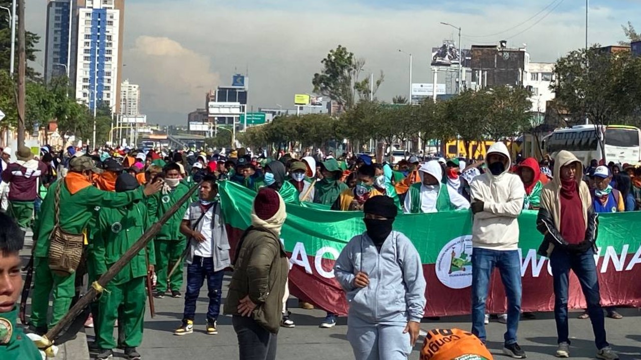 Protestas convocadas por el Congreso de los pueblos. Créditos: Congreso de los pueblos