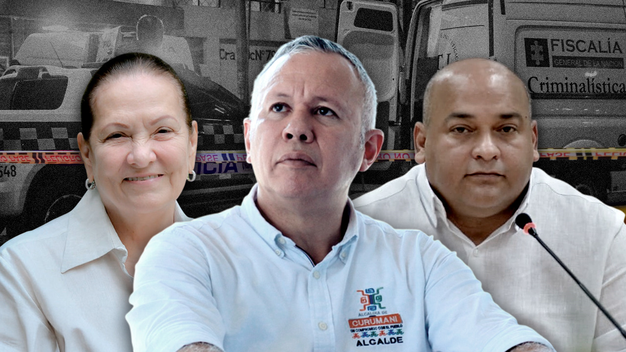 Henry Chacón, posible nuevo contralor del Cesar, junto a Cielo Gnecco y Popo Barros Gnecco. Composición Kim Vega.