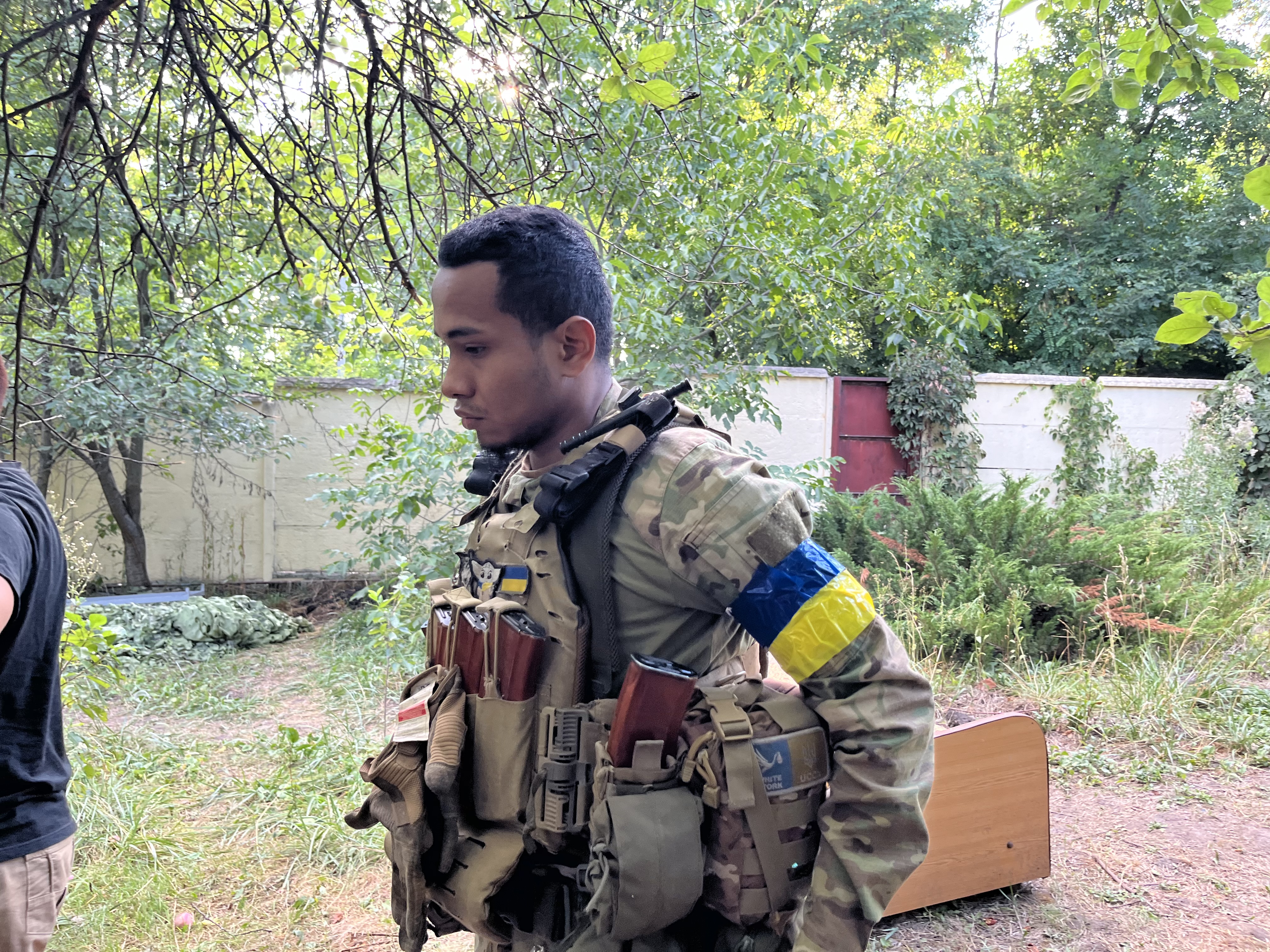 Combatiente colombiano en Ucrania.