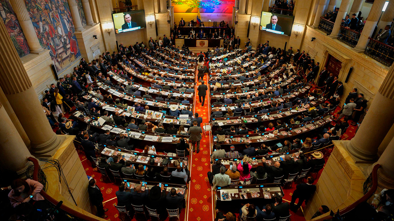 Toma panorámica de la Plenaria del Senado del Congreso de la República. Foto:  Juan Cano / Presidencia de la República.