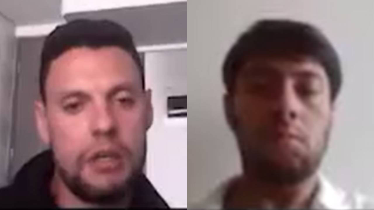 Juan Fernando Barona a la izquierda y William Nicolás Vergara Vargas a la derecha. Crédito: Captura de video.