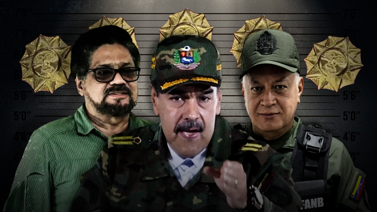 Iván Márquez, líder de la Segunda Marquetalia, fue acusado por un gran jurado en el mismo proceso por el Cartel de los Soles que tiene apresado en EE.UU a Nicolás Maduro. 

Fotoilustración: Yamith Mariño - CAMBIO.