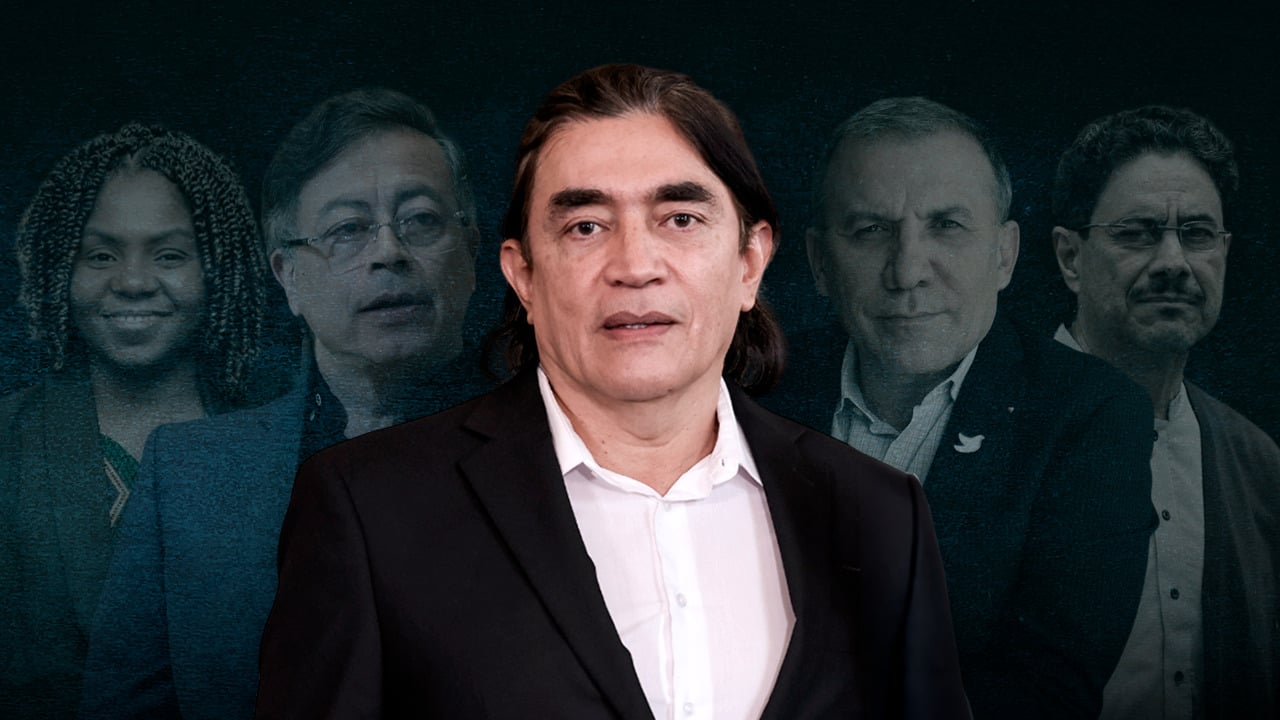 Gustavo Bolívar habló con CAMBIO sobre Roy Barreras, el gobierno del presidente Petro, el rol de la vicepresidenta Márquez y la candidatura de Iván Cepeda. Composición Kim Vega.