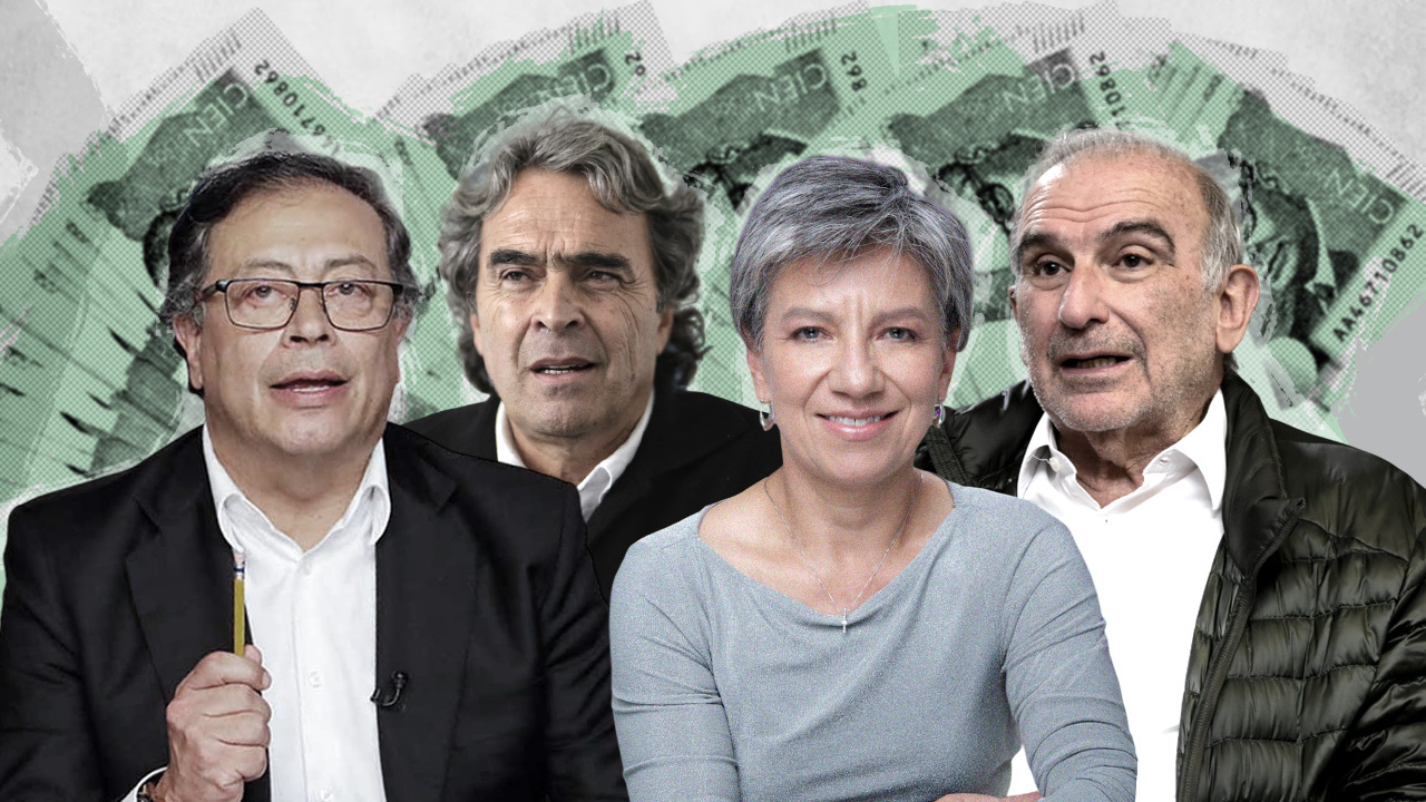 Gustavo Petro, Sergio Fajardo, Claudia López y Humberto de la Calle | Crédito: Fotoilustración Yamith Mariño - CAMBIO