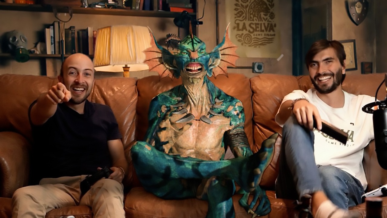 Tucu y sus creadores. Créditos: Santiago Angulo.