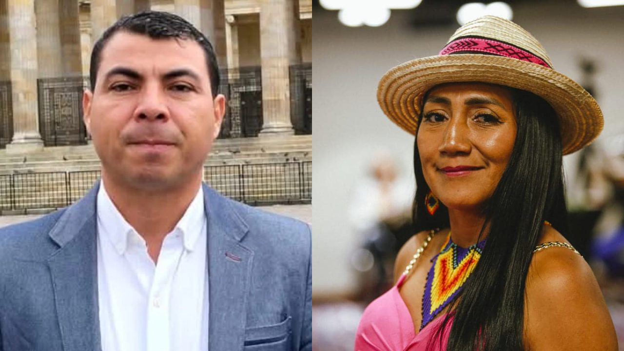 Candidato al Senado Andrés Vasquez y candidata a la Cámara Ana Guetio.