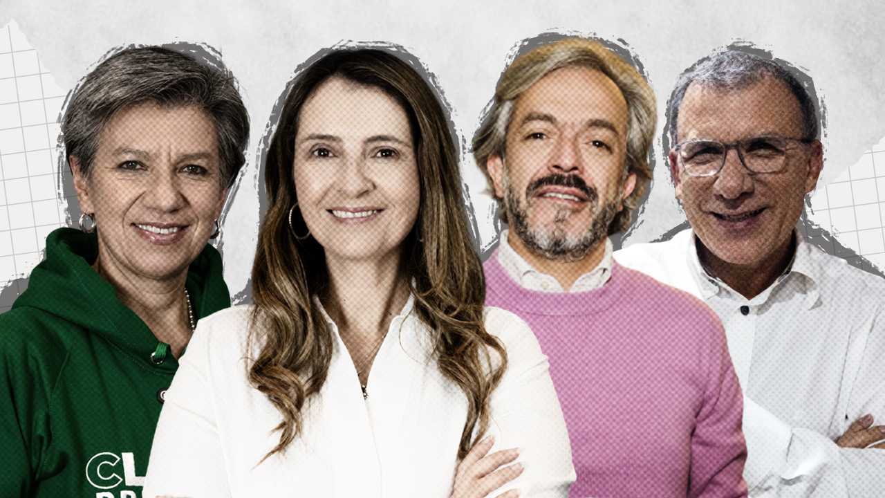 En la foto: Claudia López, Paloma Valencia, Daniel Oviedo y Roy Barreras.