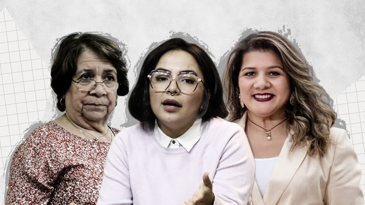 Aída Avella, Jennifer Pedraza y Lorena Ríos.