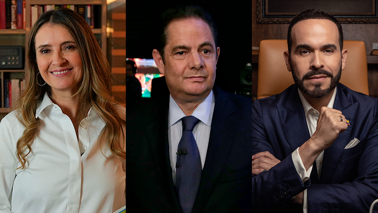 Paloma Valencia, senadora del Centro Democrático; Germán Vargas Lleras, líder del Cambio Radical, y Abelardo de la Espriella, candidato presidencial | Crédito: Pablo David / Colprensa