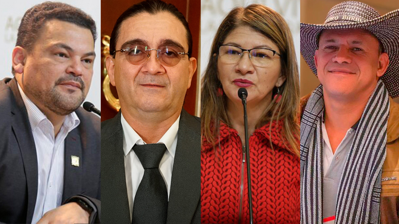 Algunos de los congresistas de los Comunes que se quemaron: Sergio Mar&iacute;n, Jairo Cala, Sandra Ram&iacute;rez y Pedro Baracutao.

Cr&eacute;dito: Colprensa y C&aacute;mara de Representantes.