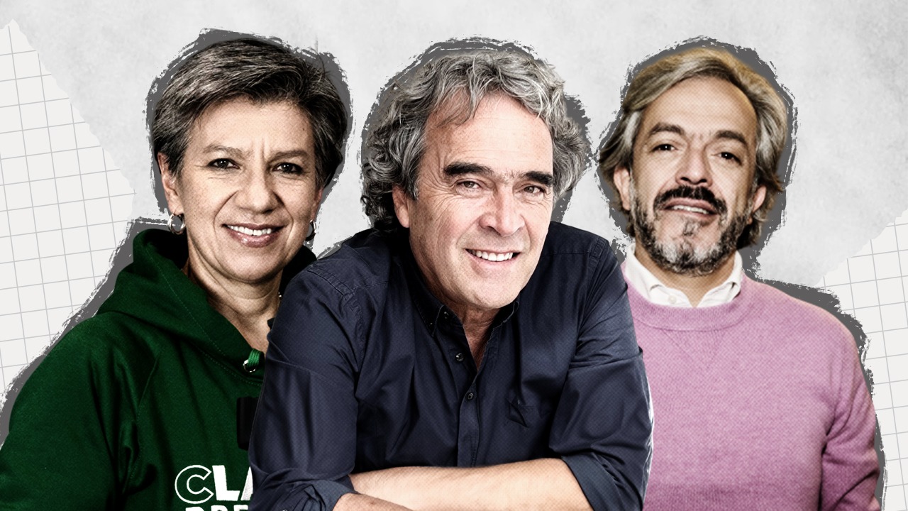 Claudia López, Sergio Fajardo y Juan Daniel Oviedo. Fotoilustración: Yamith Mariño - CAMBIO